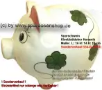 Sparschwein mittel Groß mit Kleeblattdekor Aa 554-B